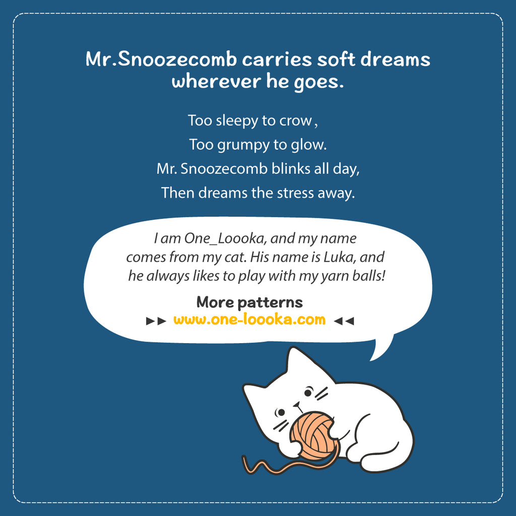 Mr.Snoozecomb-Crochet Pattern