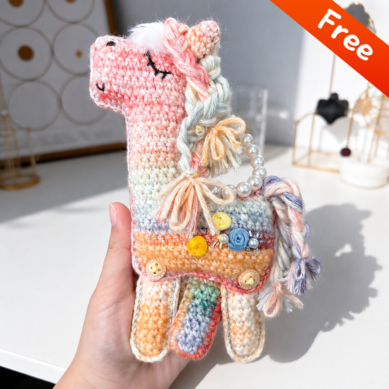 Rainbow Horse - crochet pattern